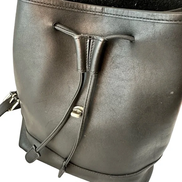 Vintage Coach Daypack Black and Nickel - Picture 11 of 13